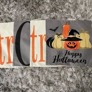 Halloween Pillow Covers 18X18 Set of 4 Trick or Treat Pillow Covers